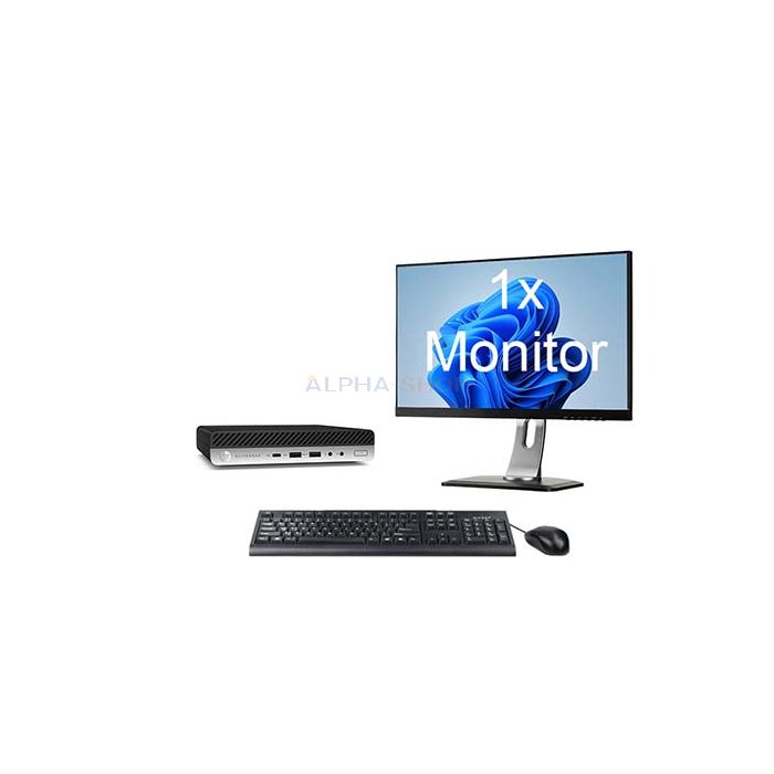 HP EliteDesk 800 G4 Mini + 1x Monitor