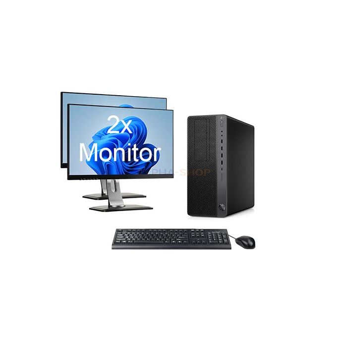HP Z1 G5 Entry Tower + 2x Monitor