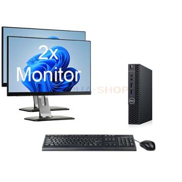 Dell OptiPlex 3060 Micro + 2x Monitor