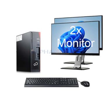 Fujitsu Esprimo D538 DT + 2x Monitor