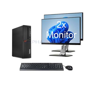 Lenovo ThinkCentre M720s SFF i5 8e Gen + 2x Monitor