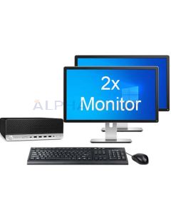 HP ProDesk 600 G3 SFF + 2x Monitor