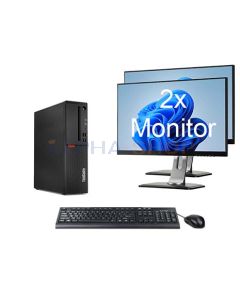 Lenovo ThinkCentre M720s SFF i5 8e Gen + 2x Monitor
